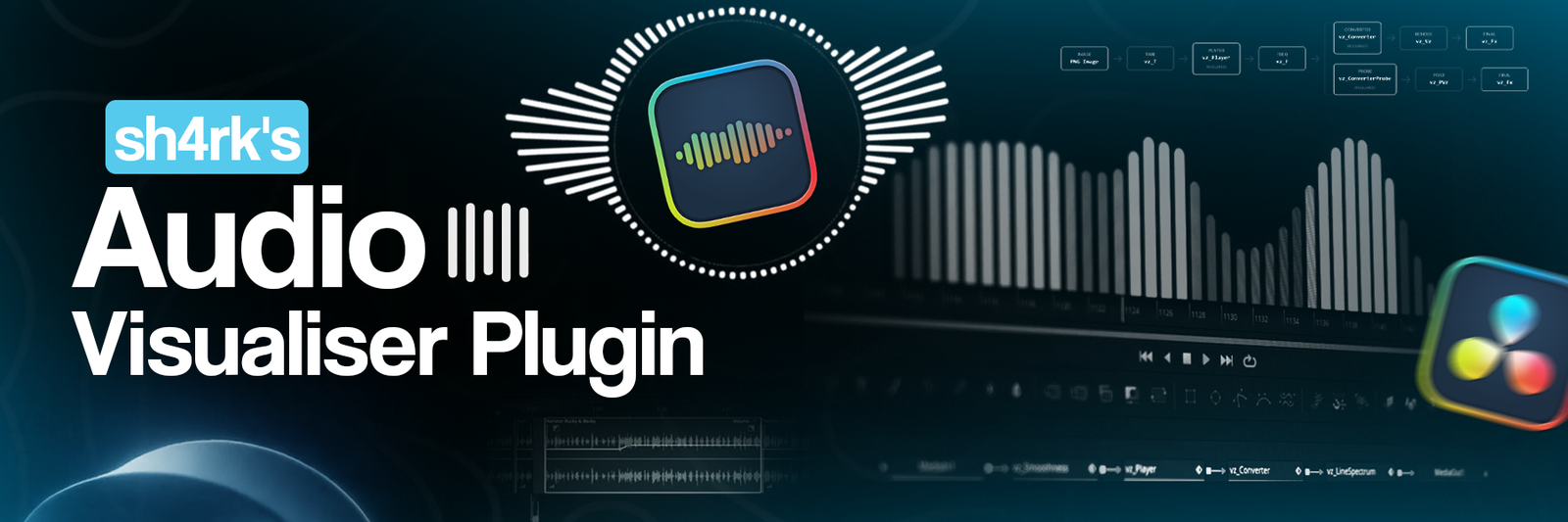 Visual Plugin Audio Visualiser Plugin for DaVinci Resolve | Real Time Visualizer | sh4rk