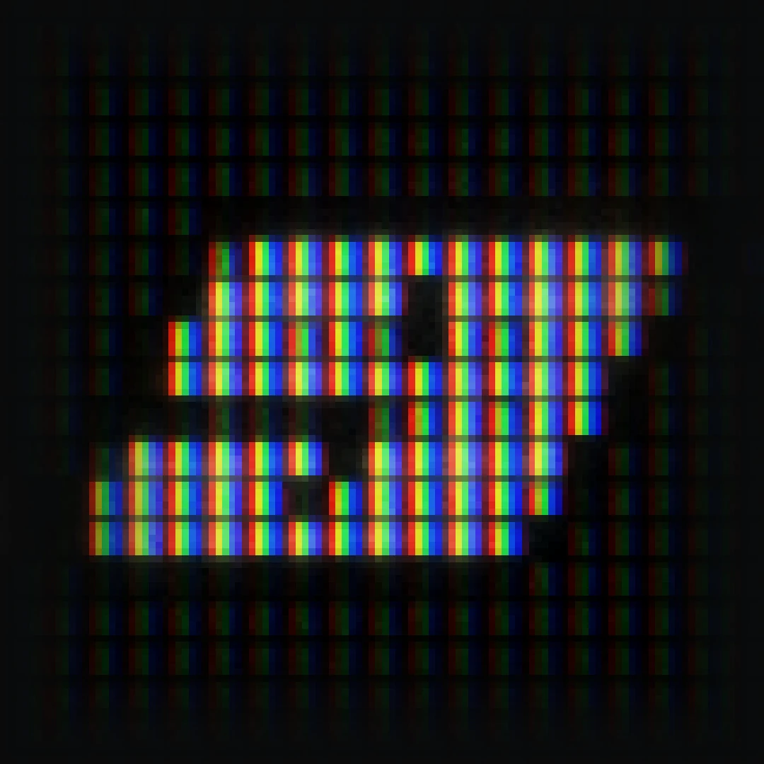 LCD Grid pattern, True RGB