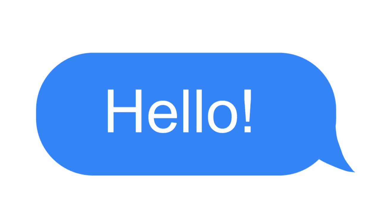 Text message bubble